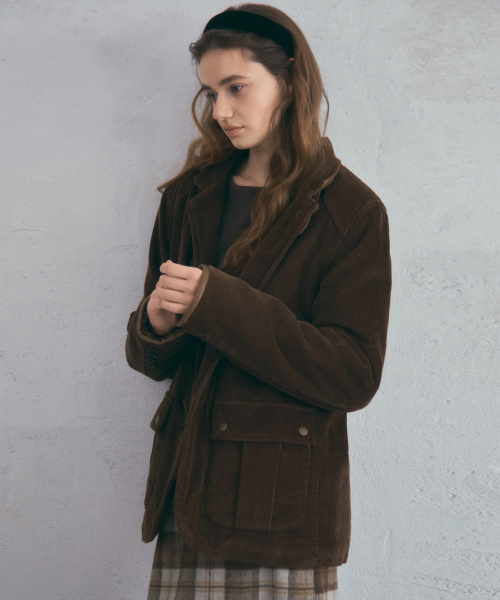 Vintage Corduroy Hunting Jacket_Brown (OC25-OT06)