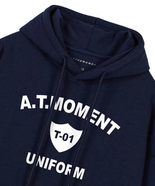 Худи оверсайз Uniform со спущенным плечом, Navy