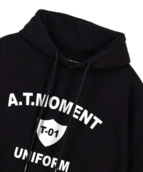 Oversize худи с опущенным плечом Uniform Essential — Black