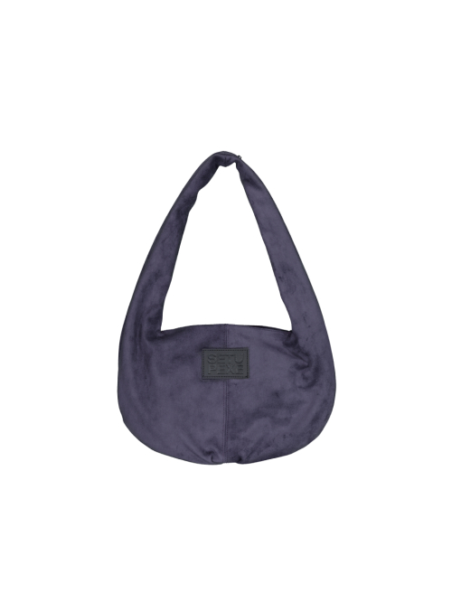 SUEDE STUDDED SHOULDER BAG / фиолетовый