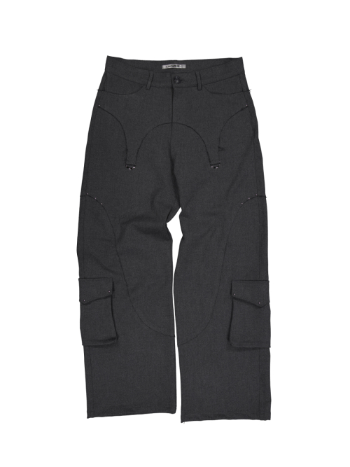 WESTERN STUDDED SLACKS / угольный