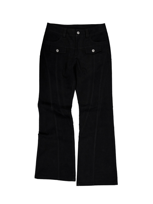 LINE BOOTCUT PANTS / черный
