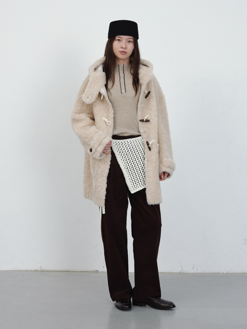 Wool Blend Henry Neck Knit пуловер (2color)