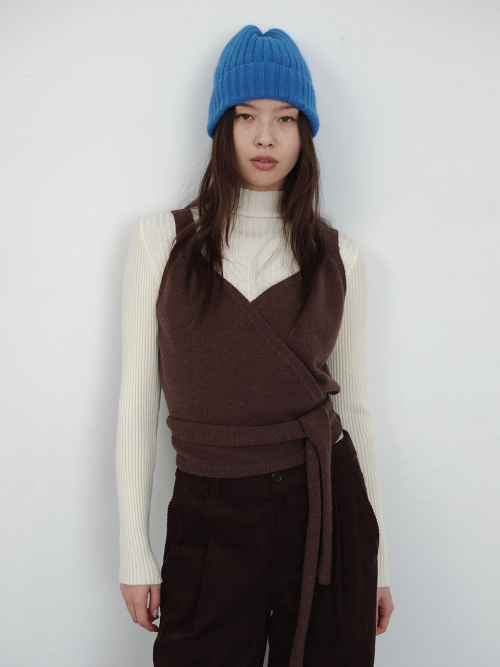 Wrap Knit-Vest (2color)