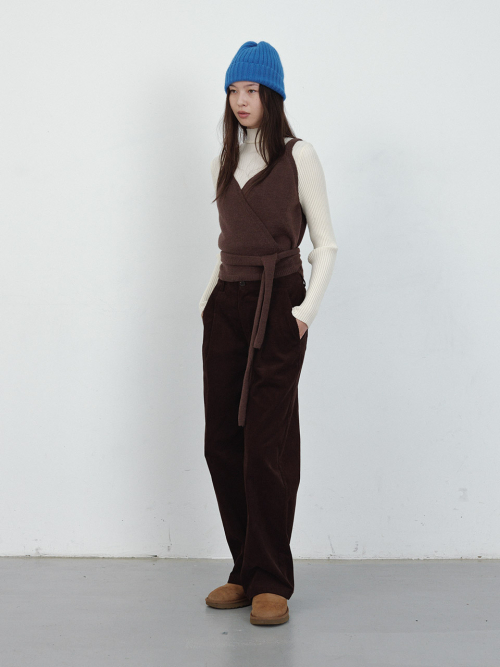 Wrap Knit-Vest (2color)