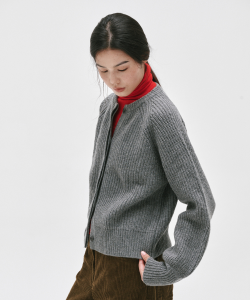 CASHMERE шерстяной HEAVY CARDIGAN_3color