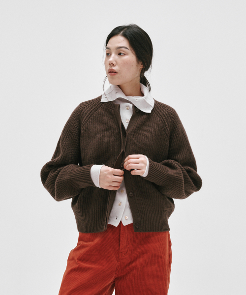 CASHMERE шерстяной HEAVY CARDIGAN_3color