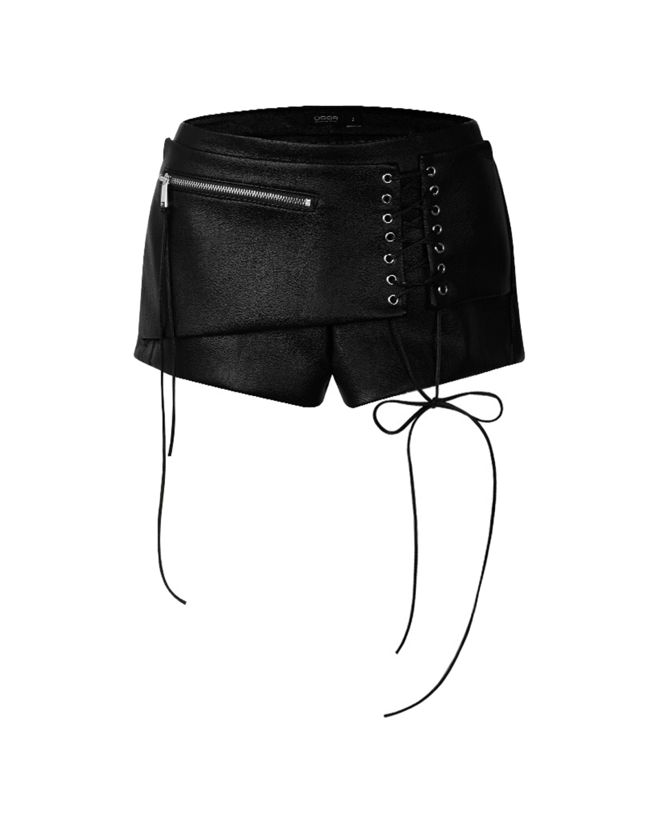 ［完売品］ODOR Parel leather shorts 오도어(ODOR) Parel leather shorts - 사이즈 & 후기 | 무신사