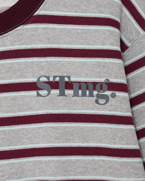 Свитшот stmg с маленьким лого в полоску Grey