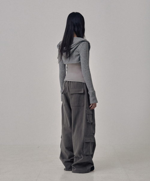 Knit Hoodie Bolero кардиган / Grey