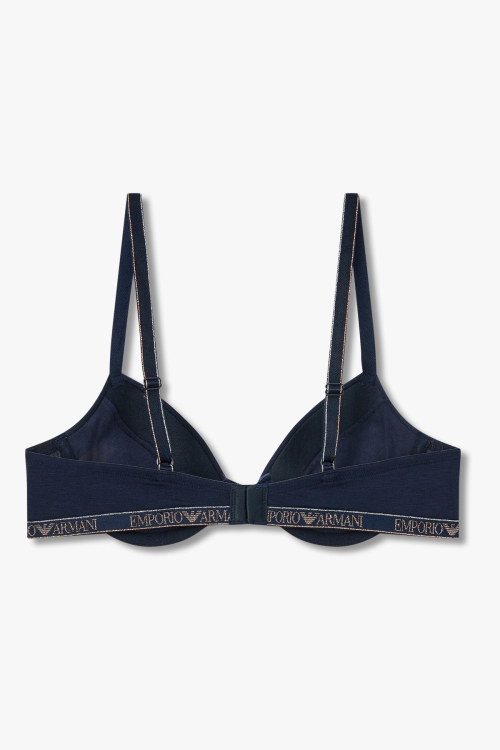 EMPORIO ARMANI UNDERWEAR Женский металлизированный пуш-ап бюстгальтер на резинке Marine