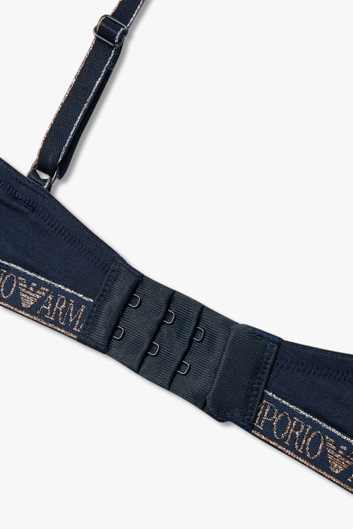 EMPORIO ARMANI UNDERWEAR Женский металлизированный пуш-ап бюстгальтер на резинке Marine
