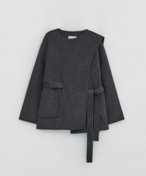 HANDMADE MUFFLER COAT [CHARCOAL]