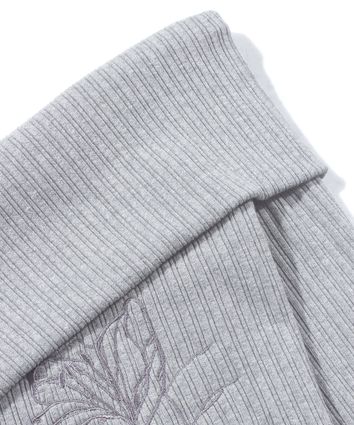 Асимметричный топ с открытыми плечами_Melange Grey