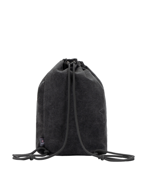 Denim String Backpack Kuromi Washed Charcoal