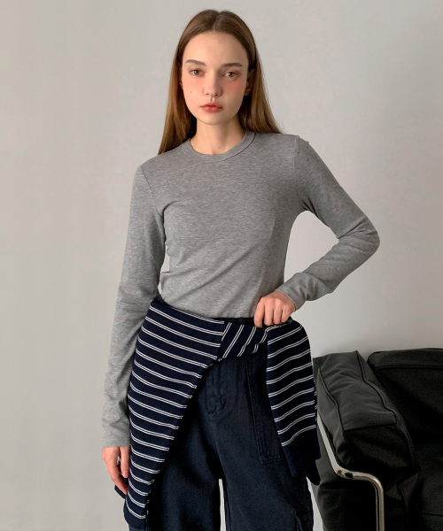 Basic Stitch Round T-Shirt (5colors)