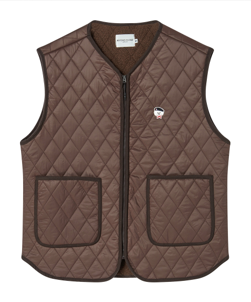 Стеганый жилет с нашивкой ILP, Brown