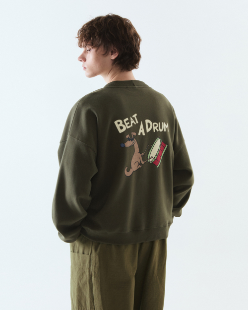 Sweat print кардиган / KHAKI