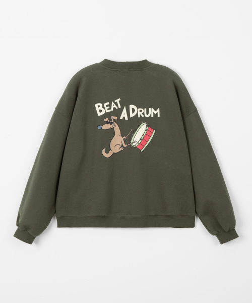 Sweat print кардиган / KHAKI