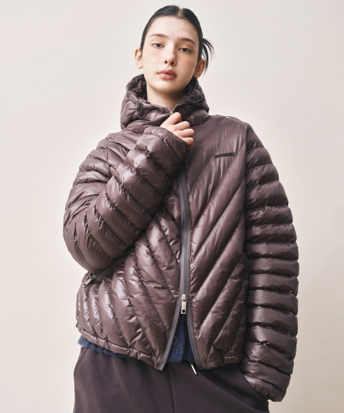 NICOLE LIGHT WEIGHT HOODY PADDING_CHARCOAL