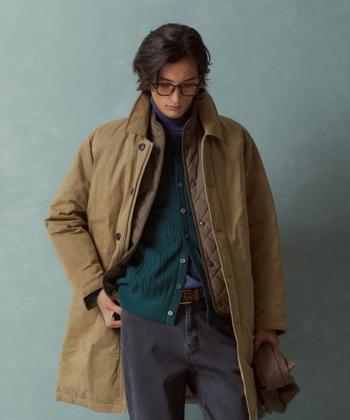 Detachable пуховое пальто (Beige) (BBOPMBF406)