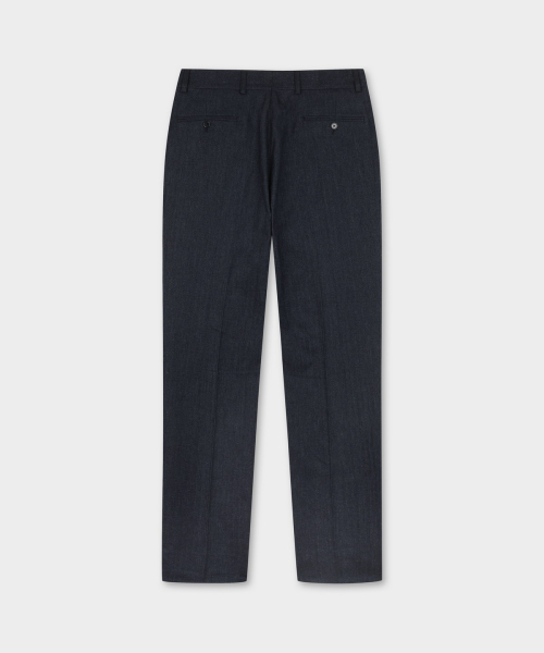Брюки из хлопковой фланели в елочку (Navy) (BBPCMNF406)