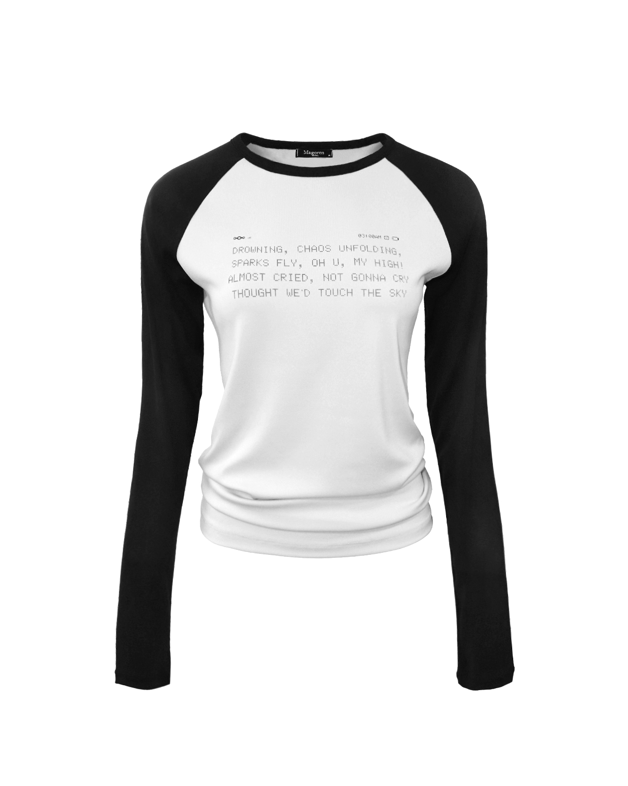 Drowning Loose Fit Raglan Long Sleeve Beige