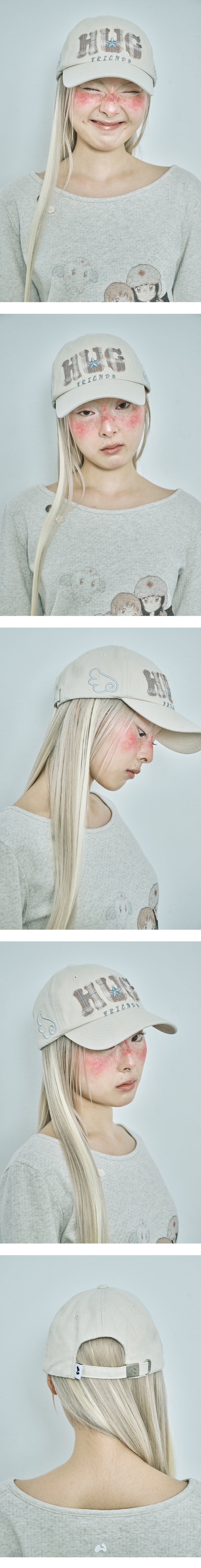 HUG FRIENDS CAP - 15 COLORS CREAM