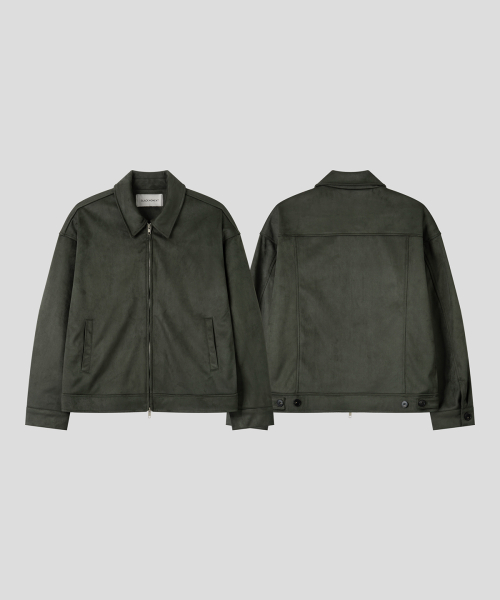 Куртка на молнии из искусственной замши (Khaki)