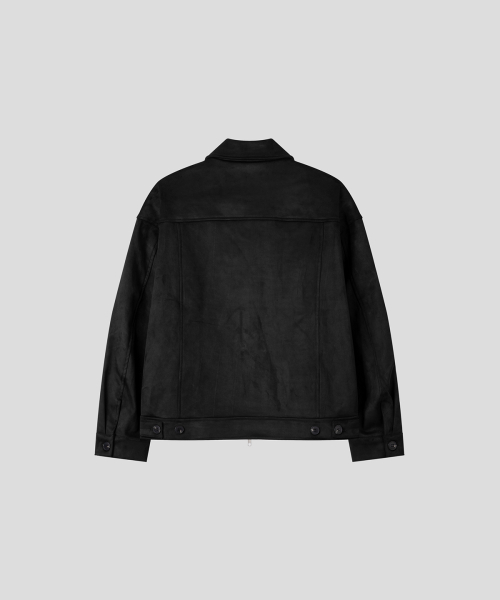 Куртка на молнии из искусственной замши Black