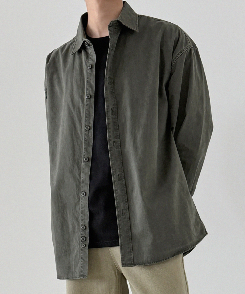 винтажный Oversized-Fit пигмент потёртый Khaki