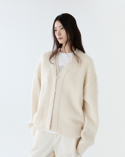 Double brush cardigan / IVORY