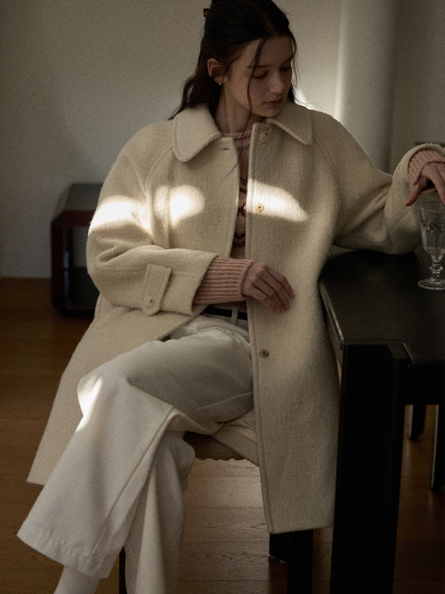 New raglan half coat - Sky