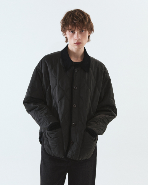 Quilting half jacket / BLACK