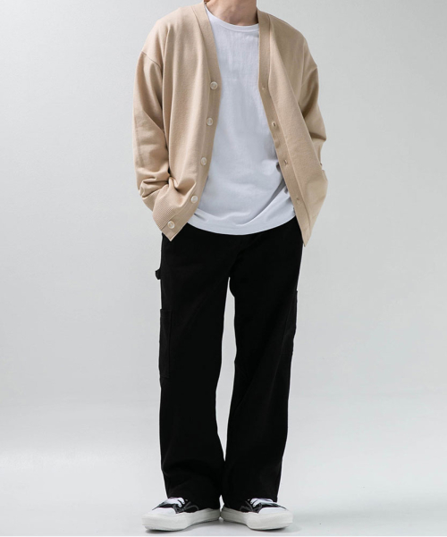 [Big Size M-4XL] Mono Machine-Washable V-Neck Knit картаigan