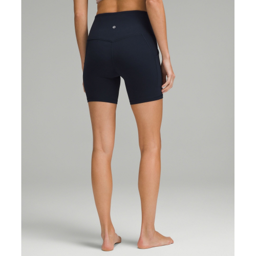 Шорты lululemon Align™ High-Rise Shorts 6" TRNV с карманами