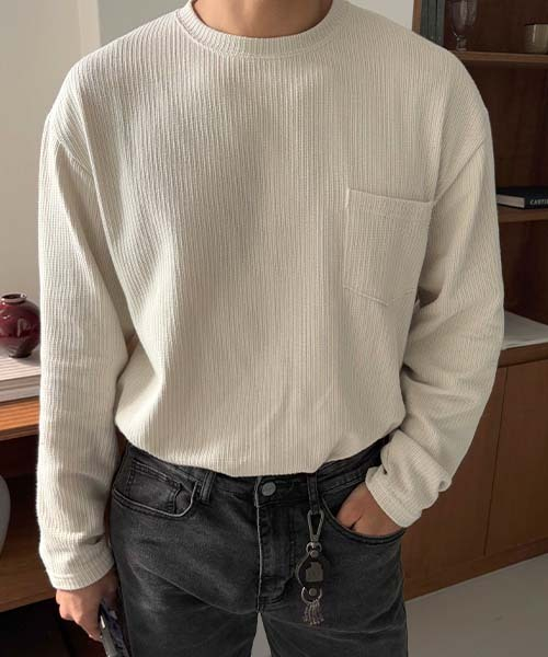 Лонгслив с карманом Mono (XL-6XL)