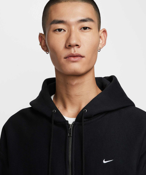M NL SOLO SWSH BB FZ HOODIE - BLACK/BLACK/(WHITE)