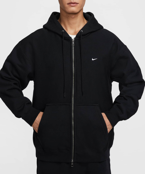 M NL SOLO SWSH BB FZ HOODIE - BLACK/BLACK/(WHITE)