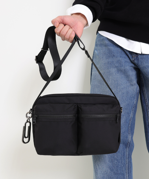 NO.29 RAR 2-POCKET CROSS BODY BAG _ BLACK