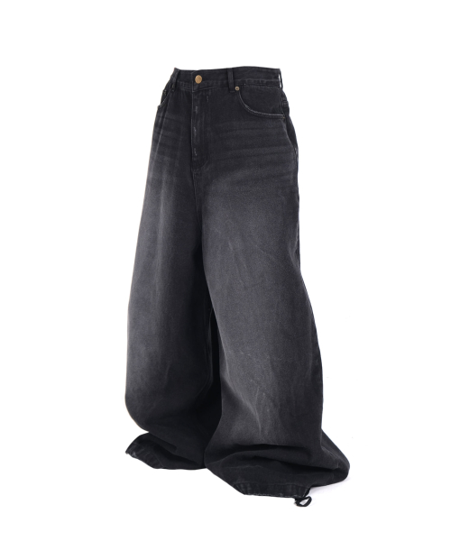 labour washed black denim pants (washed)