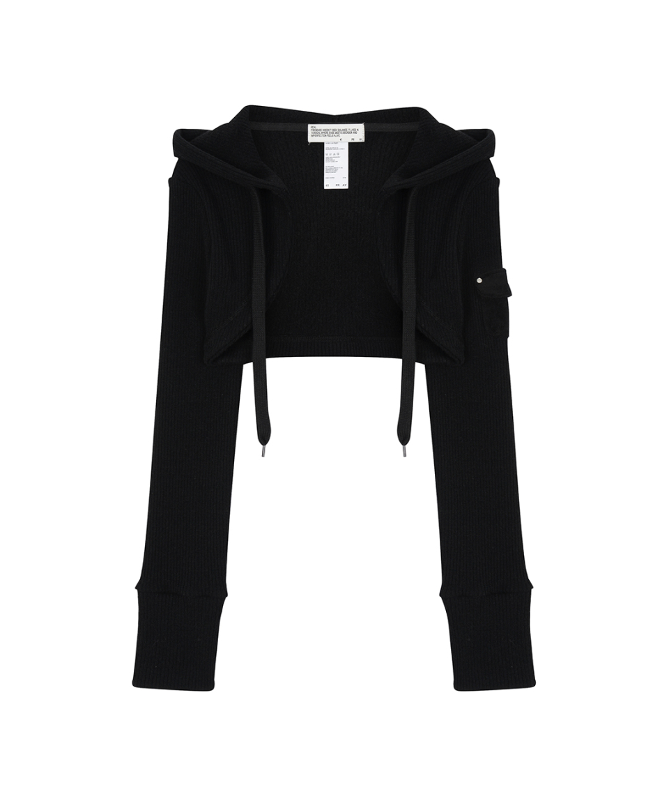 41pray Knit Hoodie Bolero Cardigan韓国 41PRAY(サイルプレイ)のレディース カーディガン 人気アイテム