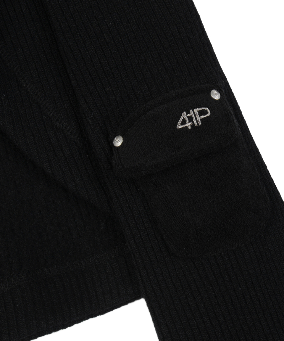 사일프레이(41PRAY) Knit Hoodie Bolero Cardigan / Black - 사이즈