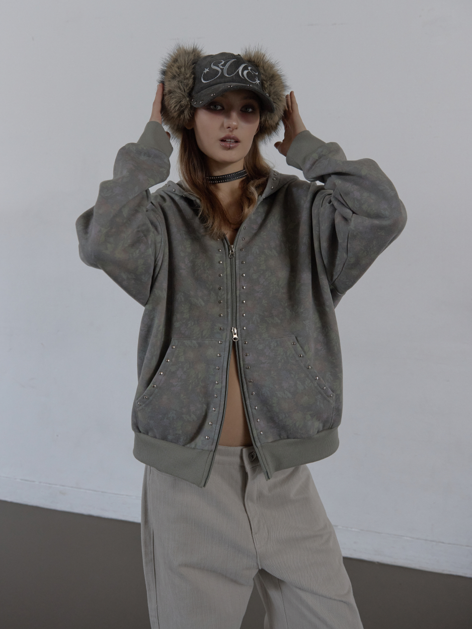 CORDUROY FUR EARFLAP CAP / CHARCOAL | ファッション通販サイト NUGU