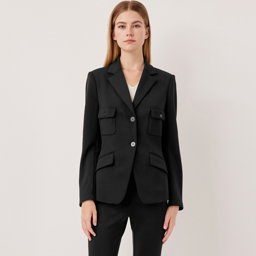 Однобортный блейзер с двойным карманом DFFMGCT06BLK