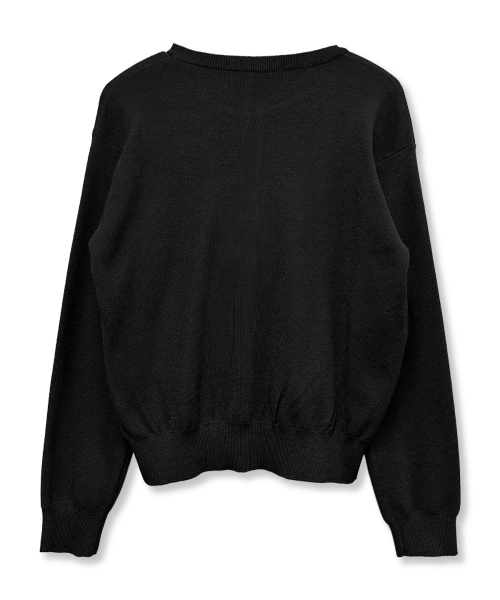 Повседневный круглый кардиган с логотипом_Black