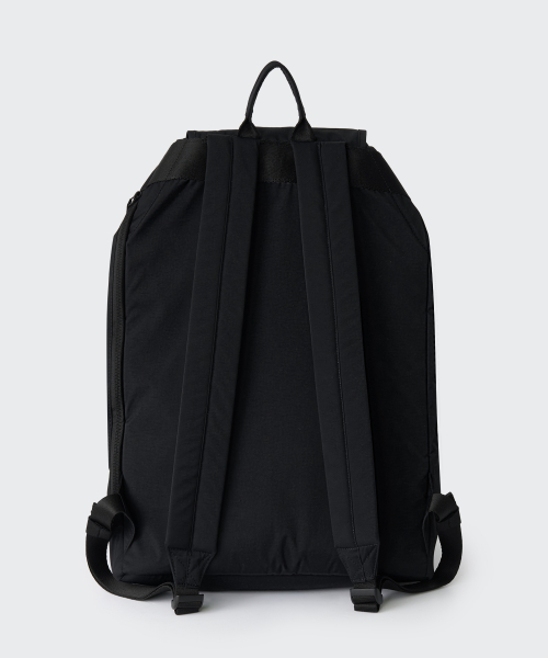 CRINKLE TWO POCKET FLAP BACKPACK [BLACK]