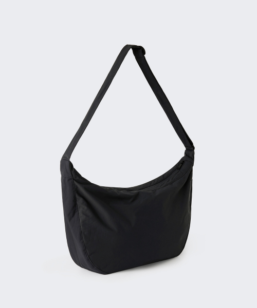 CRINKLE HOBO CROSS BAG [BLACK]