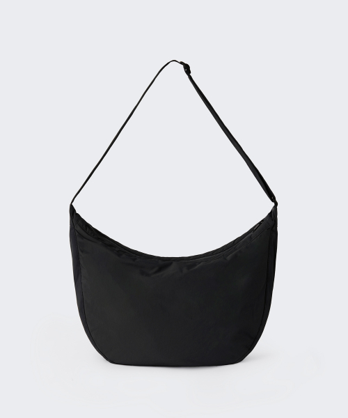 CRINKLE HOBO CROSS BAG [BLACK]