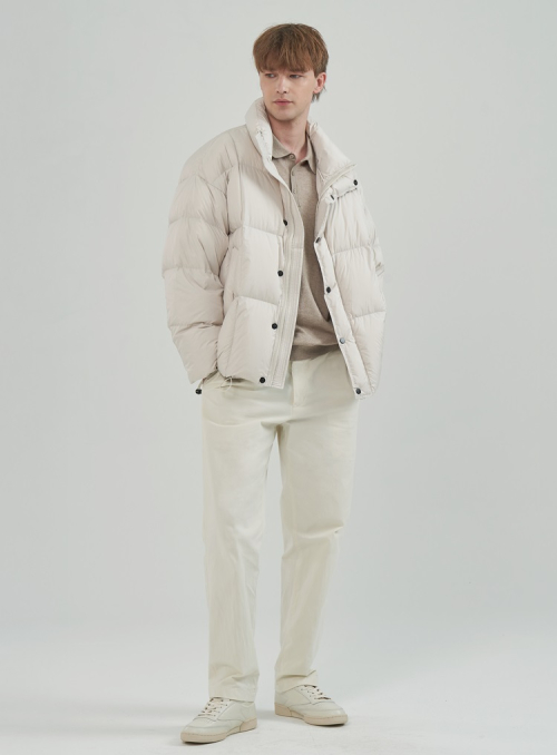 Пуховик с высоким воротником — Beige